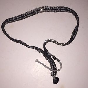 Black sequin choker
